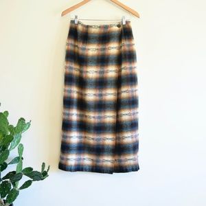 Southwestern Blanket Wrap Skirt 9/10 M 90s Vintage
